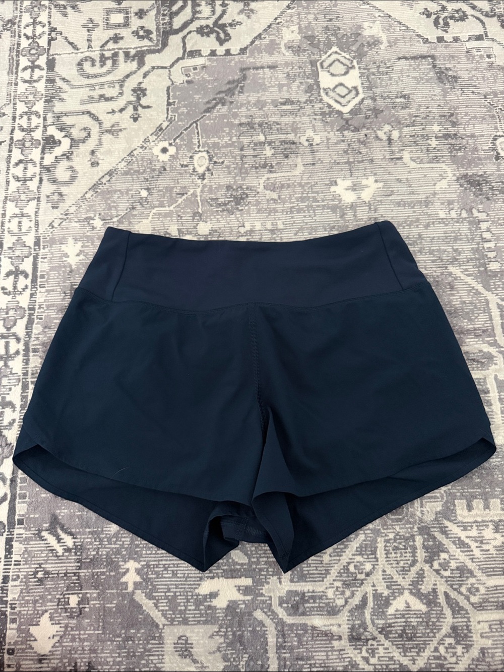 Lululemon High-Rise Navy SpeedUp Shorts